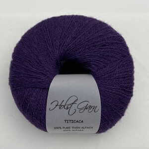 Holst Garn | Titicaca Yarn | Lace Weight Alpaca Wool, Colour: Purple Rose, Soft lace weight alpaca yarn—Titicaca is perfect for shawls, baby knits or as a carry-along. Ideal knitting wool UK with stunning colour range., Knit With Me