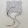 Rail Bear Bonnet Kit baby bonnet with bear ears in KFO Merino at Knit With Me yarn shop