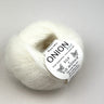 Silk and Kid Mohair yarn by Onion in 3001 Off White