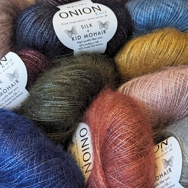 Onion | Silk & Kid Mohair | Ultra-Soft Lace Yarn Luxury, Colour: 3001 Off White, Onion Silk & Kid Mohair is the softest lace yarn we’ve ever felt! With 40% Mulberry silk, it shines and drapes beautifully. Perfect for luxe shawls and garments, Knit With Me
