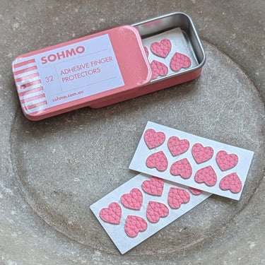 SOHMO Adhesive Finger Protectors | Heart-Shaped Thimble Pads in option at Knit With Me yarn shop