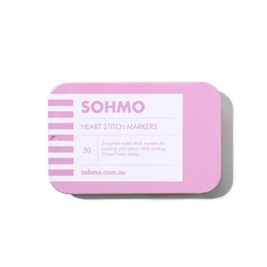 SOHMO Heart Stitch Markers | Closed Enamel Knitting Markers in option at Knit With Me yarn shop