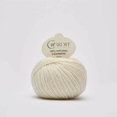 Cardiff Cashmere Classic yarn ball included in Sophie Scarf Kit, essential for knitting the perfect accessory with luxury cashmere.