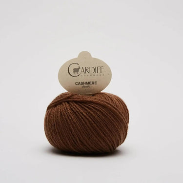 Cardiff Cashmere Classic yarn for Sophie Scarf Kit knitting project