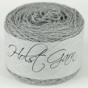 Holst Garn | Tides Yarn | Wool Silk Tweed Blend, Colour: Sterling, Tweed-effect yarn in wool & silk—Tides is soft, drapey & ideal knitting wool UK for garments, lace & crochet. Blooms beautifully after washing., Knit With Me