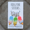 Stitch Markers | Fox & Pine in Popsicles option at Knit With Me yarn shop
