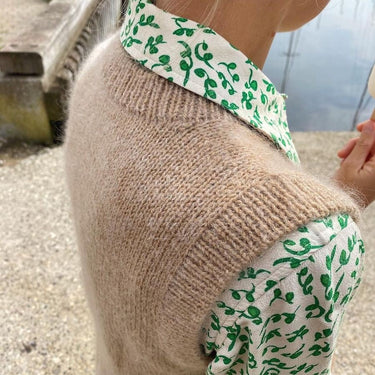 Stockholm Slipover V-neck | PetiteKnit | Printed Pattern in option at Knit With Me yarn shop