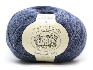 J.C. Rennie | Supersoft 4ply Yarn | 100% Wool, Color: New Amethyst, J.C. Rennie Supersoft 4ply is the original Scottish supersoft wool yarn, featuring a Shetland-style look and heathered tones. Ideal for colourwork and layering., Knit With Me