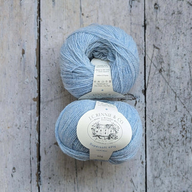 J.C. Rennie | Supersoft 4ply Yarn | 100% Wool, Color: Powder Blue, J.C. Rennie Supersoft 4ply is the original Scottish supersoft wool yarn, featuring a Shetland-style look and heathered tones. Ideal for colourwork and layering., Knit With Me