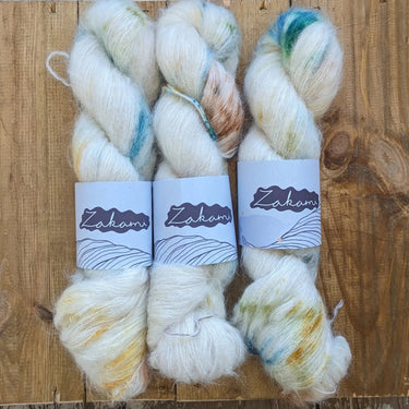 Zakami | Suri Fluff Lace | Baby Suri Alpaca & Silk Yarn, Colour: Luminent Labyrynth, This incredibly soft blend of Baby Suri Alpaca and Silk is an absolute dream. So very soft and light. It can be used on it's own or held together with a strand of heavier