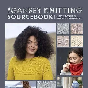 Cover of The Gansey Knitting Sourcebook by Di Gilpin & Sheila Greenwell featuring knitted patterns.