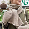 Vienna Set Kit | PetiteKnit Mittens & Scarf in Cashmere, Color: 622 CORTECCIA, Knit the Vienna Set by PetiteKnit in Cardiff Cashmere. Includes 9 balls & PDF pattern—luxury kit for scarf & mittens, perfect for gifting., Knit With Me