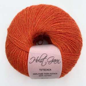 Holst Garn | Titicaca Yarn | Lace Weight Alpaca Wool, Colour: Apricot, Soft lace weight alpaca yarn—Titicaca is perfect for shawls, baby knits or as a carry-along. Ideal knitting wool UK with stunning colour range., Knit With Me