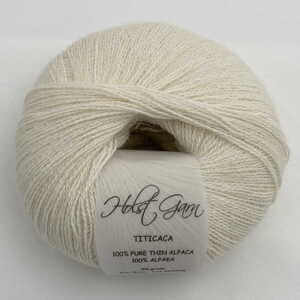 Holst Garn | Titicaca Yarn | Lace Weight Alpaca Wool, Colour: Ecru, Soft lace weight alpaca yarn—Titicaca is perfect for shawls, baby knits or as a carry-along. Ideal knitting wool UK with stunning colour range., Knit With Me