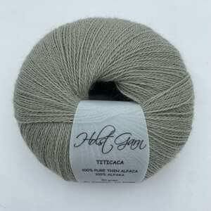 Holst Garn | Titicaca Yarn | Lace Weight Alpaca Wool, Colour: Eucalyptus, Soft lace weight alpaca yarn—Titicaca is perfect for shawls, baby knits or as a carry-along. Ideal knitting wool UK with stunning colour range., Knit With Me