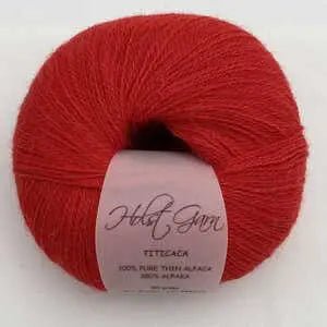 Holst Garn | Titicaca Yarn | Lace Weight Alpaca Wool, Colour: Fiesta, Soft lace weight alpaca yarn—Titicaca is perfect for shawls, baby knits or as a carry-along. Ideal knitting wool UK with stunning colour range., Knit With Me
