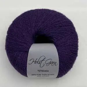 Holst Garn | Titicaca Yarn | Lace Weight Alpaca Wool, Colour: Purple Rose, Soft lace weight alpaca yarn—Titicaca is perfect for shawls, baby knits or as a carry-along. Ideal knitting wool UK with stunning colour range., Knit With Me