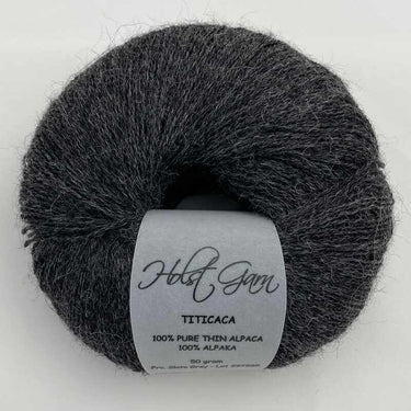 Holst Garn | Titicaca Yarn | Lace Weight Alpaca Wool, Colour: Slate Grey, Soft lace weight alpaca yarn—Titicaca is perfect for shawls, baby knits or as a carry-along. Ideal knitting wool UK with stunning colour range., Knit With Me
