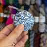 Topp | Tape Measure | Cute Fabric Covered Tool, Color: Denim, Topp’s fabric-covered tape measure is a stylish must-have for knitters. Measures 150cm/60", locks in place, and retracts with a button. Two colours., Knit With Me
