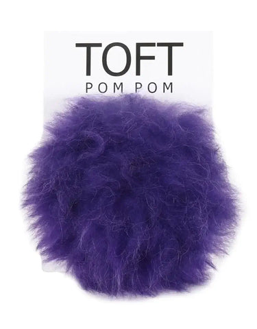 TOFT Alpaca Pom Pom | Interchangeable & Ethical Luxury, Color: Amethyst, Swap your look in seconds with TOFT’s bright, ethical alpaca pom poms. Each snap-on pom is cruelty-free and crafted from naturally sourced fur., Knit With Me