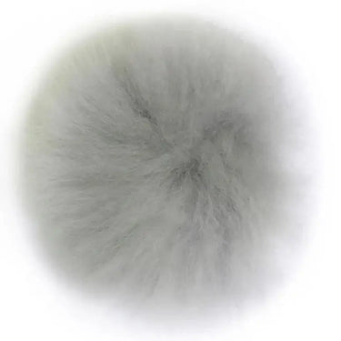 TOFT Alpaca Pom Pom | Ethical Fur for Hats & Scarves, Color: Silver, Add soft, natural luxury to hats with TOFT’s ethical alpaca fur pom poms. No alpacas harmed—just beautifully fluffy and easy to attach., Knit With Me