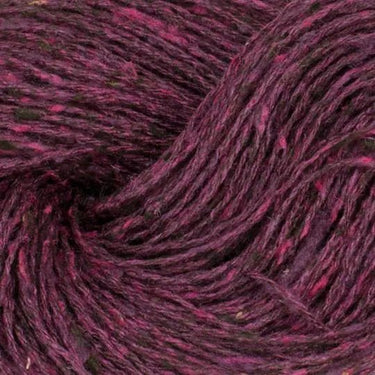 BC Garn | Tussah Tweed | Cruelty-Free Silk Yarn, Colour: 002 Bordeaux, Tussah Tweed by BC Garn is a light fingering silk yarn with tweed texture. Cruelty-free, softens with wear—perfect for summer knits and layering., Knit With Me