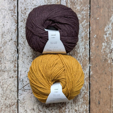 Wolfie Hat Kit | Colourwork Knitting Kit, Colour: Classic Kit 1 - Fusian/Poivre Blanc, Knitted hat kit, includes Ulysse Merino yarn and knitting pattern. A great knitting kit if you want to make your own wooly hat, a knitting hat kit at its best. , Knit W