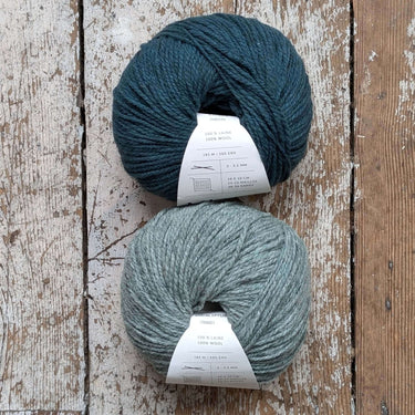 Wolfie Hat Kit | Colourwork Knitting Kit, Colour: Classic Kit 1 - Fusian/Poivre Blanc, Knitted hat kit, includes Ulysse Merino yarn and knitting pattern. A great knitting kit if you want to make your own wooly hat, a knitting hat kit at its best. , Knit W