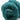 Teal skein of yarn on a white background